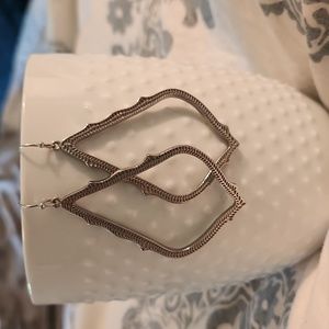 Kendra Scott silver Sophee style earrings.